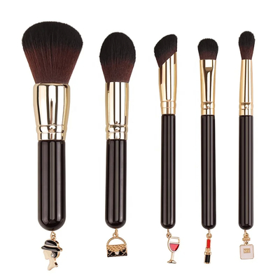 Customized Cosmetic Makeup Brush Set Angular Blush, Flat Brush, Smudge Brush, Fan Brush Style