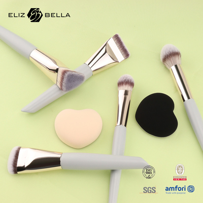 Mini Travel  Makeup Brush Set – 5PCS Vegan & Cruelty-Free Cosmetic Brushes for Face & Eyes