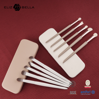 Mini Travel  Makeup Brush Set – 5PCS Vegan & Cruelty-Free Cosmetic Brushes for Face & Eyes