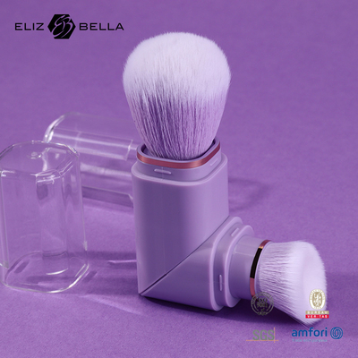 2 in 1 Design Retractable Brush Soft Durable Responsibly Made 100% Vegan Nylon Hair Makeup Brushes for Salon/Home/Gift