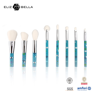 Fluffier And Hygienic Travel Makeup Brush Set Ideal for On-the-go Touch-ups Synthetic Hair Black/ Customized Colors
