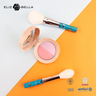 Fluffier And Hygienic Travel Makeup Brush Set Ideal for On-the-go Touch-ups Synthetic Hair Black/ Customized Colors