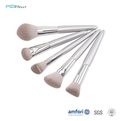 Silver Eye Shadow BSCI Wooden Handle Makeup Brushes