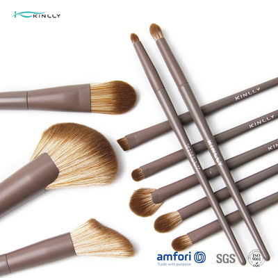 10pcs Aluminium Ferrule Full Face Makeup Brush Set