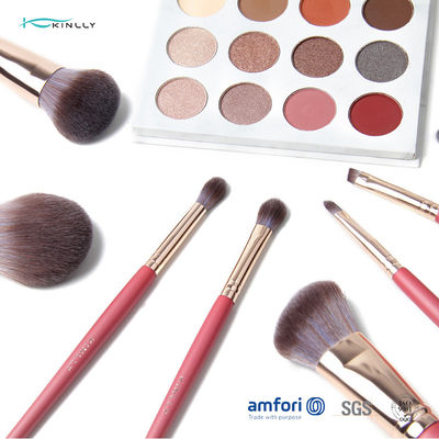 8pcs Aluminium Ferrule Rose Gold Makeup Brush Set