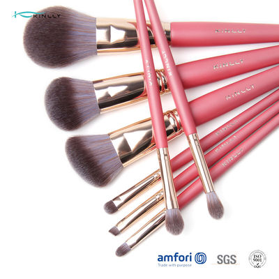 8pcs Aluminium Ferrule Rose Gold Makeup Brush Set