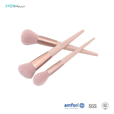 Poly Bag Light Pink 9pcs Travel Makeup Brush Set