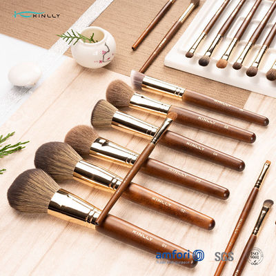 22pcs Wooden Handle Private Label Makeup Brush Set