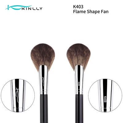 1pcs Wooden Handle Real Hair Makeup Brushes For Fan