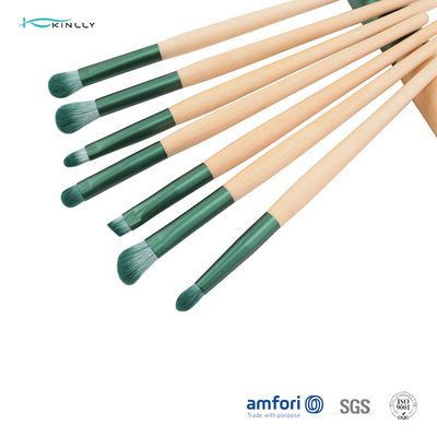 Cosmetic Tools 10pcs Synthetic Makeup Brush Set With Wooden Handle