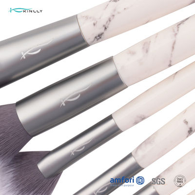 Aluminum Ferrule ISO9001 9pcs Cosmetic Makeup Brush Set