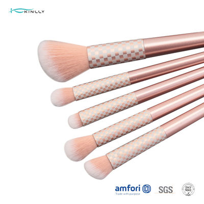 Aluminum Ferrule 7PCS Wooden Cosmetics Makeup Brush Kits