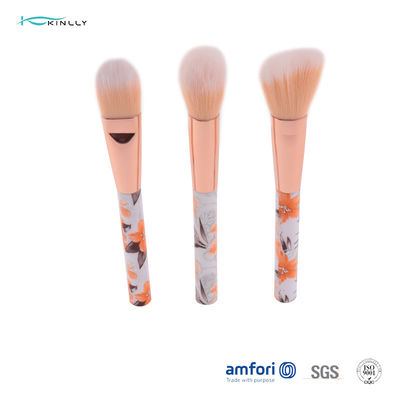 6 PCS Synthetic Hair Aluminum Ferrule Travel Makeup Brush Set