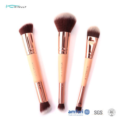 Double Sided 6 Pieces Travel Size Makeup Brush Set With Synethetic Hair