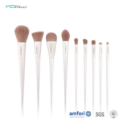 9pcs Makeup Brush Gift Set Plastic Handle Package Design Are Acceptable