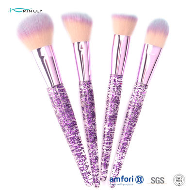 10pcs Glitter Synthetic Travel Makeup Brush Set Eye Blending Brush
