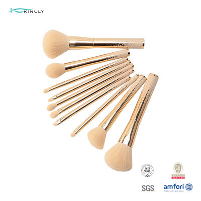 Roll Printing Snowflakes Synthetic Hair Makeup Brush Gold Color