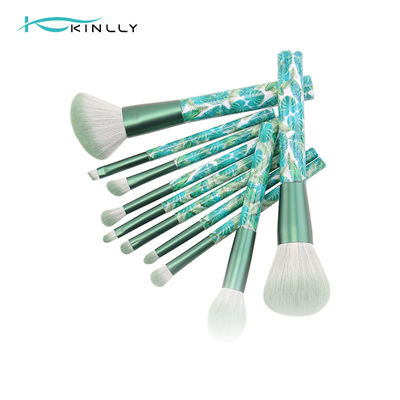 OEM 10pcs Travel Makeup Brush Set with Marble Lined Plastic Handle