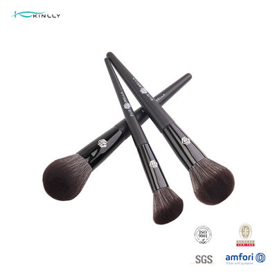 Wooden Handle BSCI Synthetic Hair Makeup Brush Ferrule Laser Logo