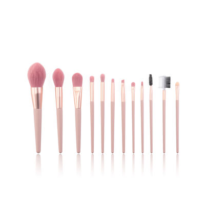 OEM LOGO Premium 12PCS Foundation Makeup Brush Set Synthetic Hair