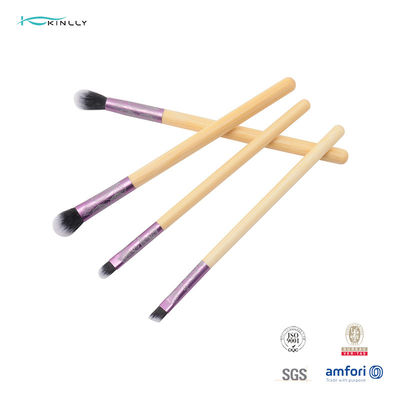 Laser Logo Full Printing 7pcs Cosmetic Makeup Brush Set Wooden Handle