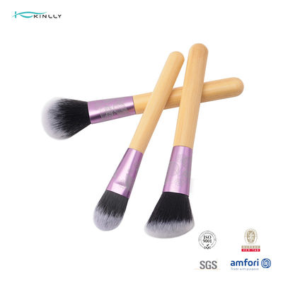 Laser Logo Full Printing 7pcs Cosmetic Makeup Brush Set Wooden Handle