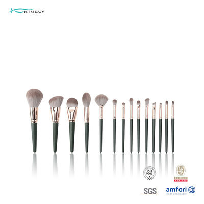 Foundation 11pcs Wooden Handle Makeup Brushes Blending Contour