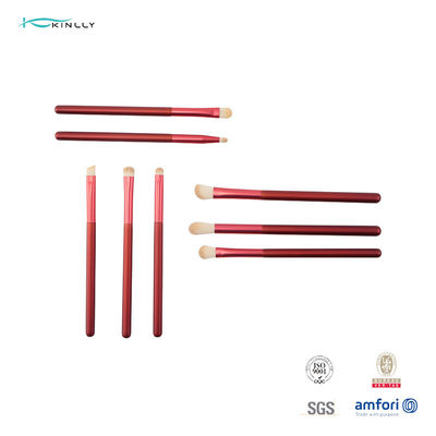 OEM 12PCS Aluminum Ferrule Full Makeup Brush Set With Red Handle