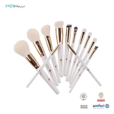 eco friendly 12pcs Gold Ferrule cosmetic brush set powder foundation