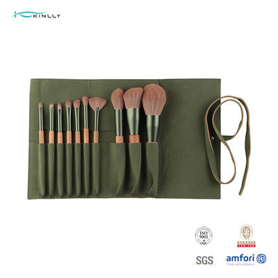 Synthetic Hair OEM 10pcs Makeup Brush Gift Set With Cometic Pouch