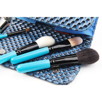 Travel Size Soft OEM Cosmetic Makeup Brush Set With Cosmetic Case