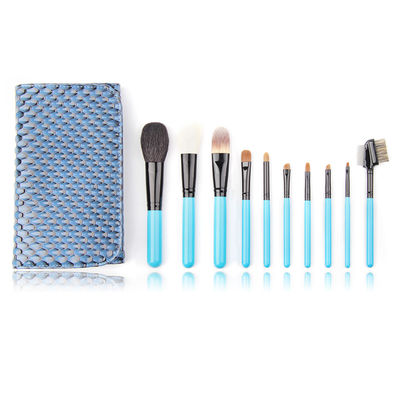 Travel Size Soft OEM Cosmetic Makeup Brush Set With Cosmetic Case
