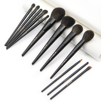 Black Eco Synthetic Hair Cosmetic Makeup Brush Set Women Beauty Kits