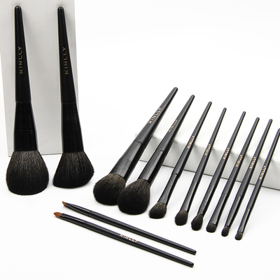 Black Eco Synthetic Hair Cosmetic Makeup Brush Set Women Beauty Kits