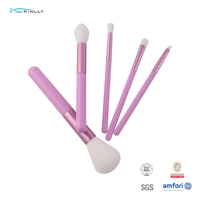 Nylon Hair Makeup Brushes Collection 5Pcs Travel Cosmetic Brush Set