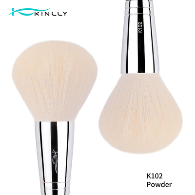 Luxury Large Powder Brush With Copper Ferrule Wooden Handle