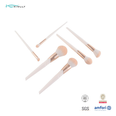 Customized OEM Basic Makeup Brush Set Plastic Handle Synthetic Hair Makeup Brushes