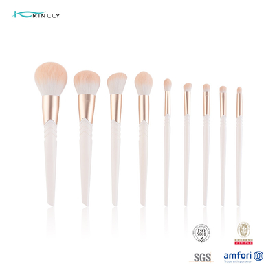 Customized OEM Basic Makeup Brush Set Plastic Handle Synthetic Hair Makeup Brushes