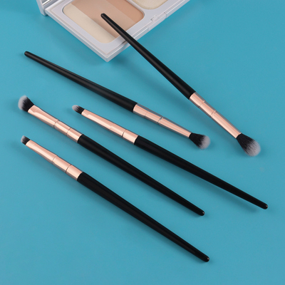 Eyeliner Eyebrow 5 Piece Makeup Brush Set Synthetic Hair Plastic Handle