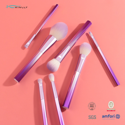 Premium Synthetic Fiber Travel Makeup Brush Set 6pcs Smooth Touch Lint Free