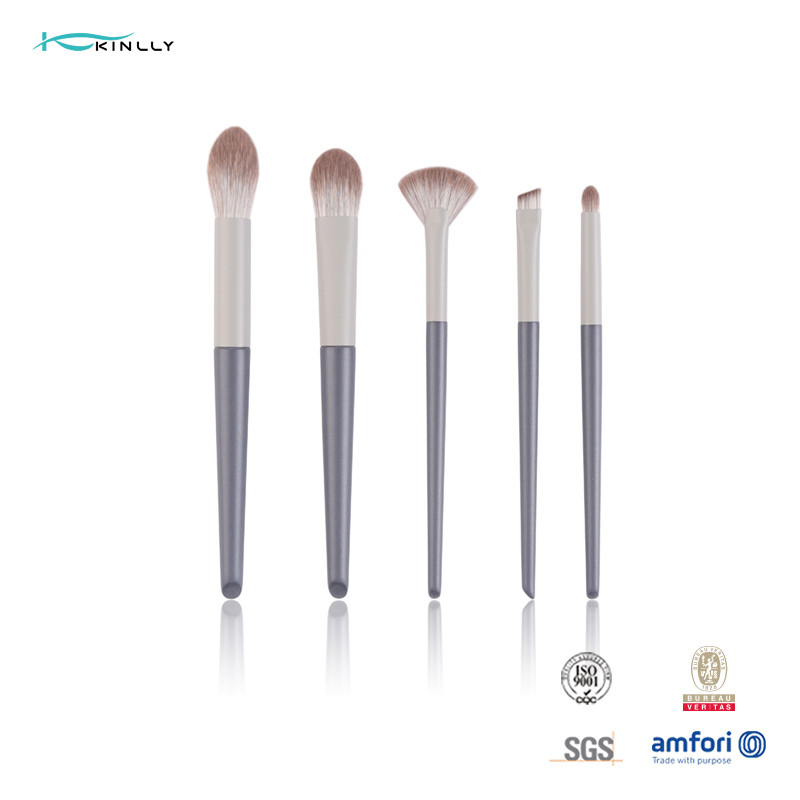 5PCS Eye Makeup Cosmetic Brush Set With Synthetic Hair Wooden Handle