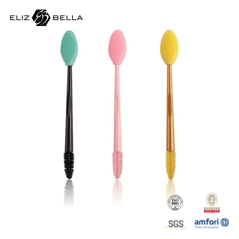 Waterproof Silicone Eyelash Brush Disposable Silicone Mascara Wands With PP Handle