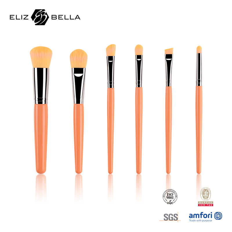 Aluminium Copper Ferrule Cosmetic Makeup Brush Set For Face