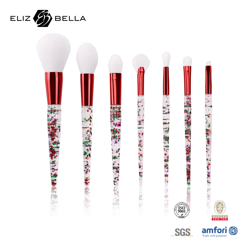 7pcs Makeup Brush Gift Set Beauty Care Plastic Handle Synthetic Hair