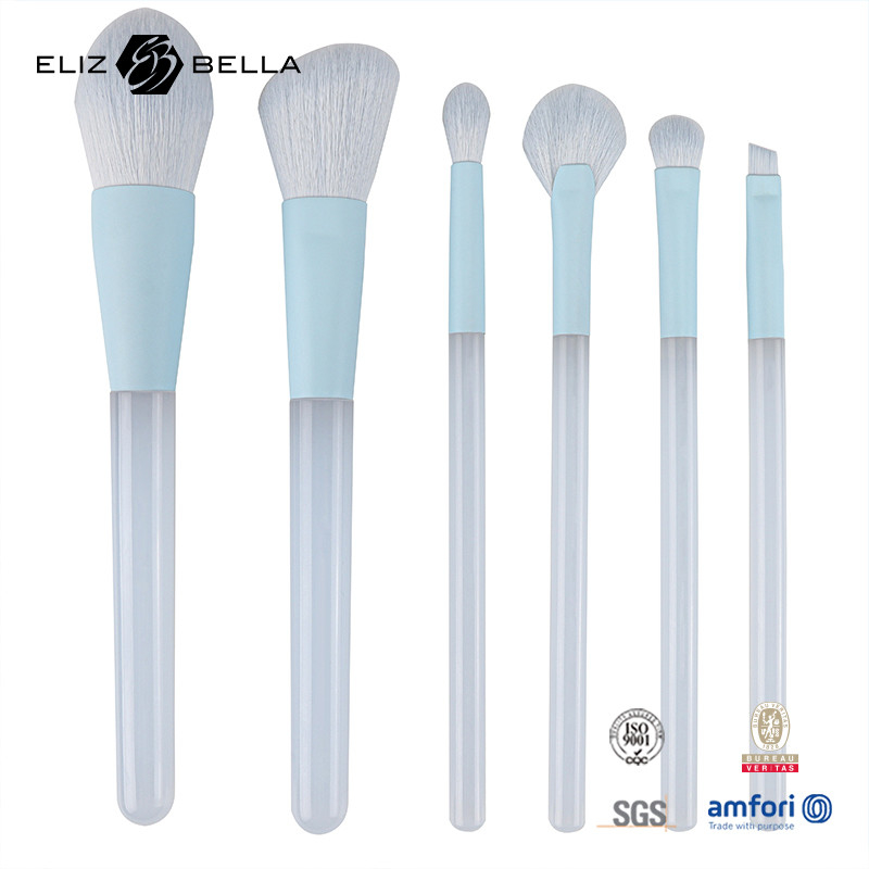 Plastic Handle Customized LOGO Accepted Luxury Makeup Brushes for Makeup Function Brushes,100% Synthetic Hair