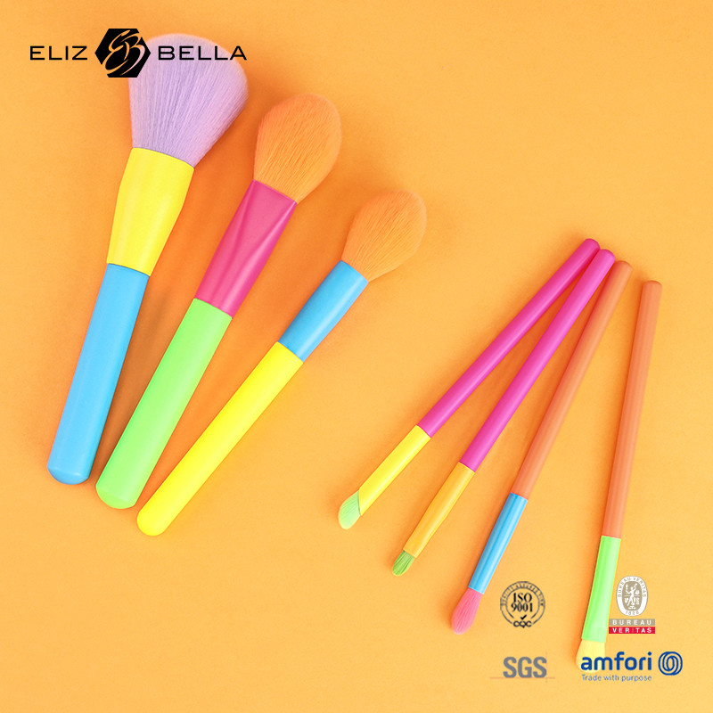 12pcs Plastic Handle Makeup Brush Set For Foundation Powder Blush Eyeshadow Brushes Nylon Hair Cosmetic Brush