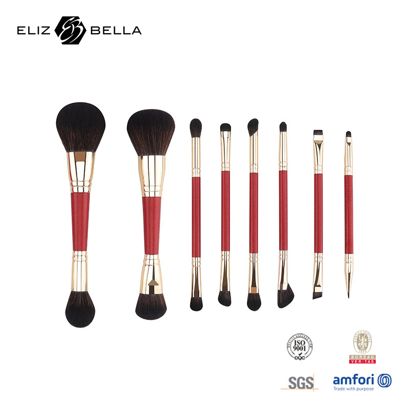 Private Logo Branding Option Makeup Brush Collection Made of Aluminium  Ferrule Material