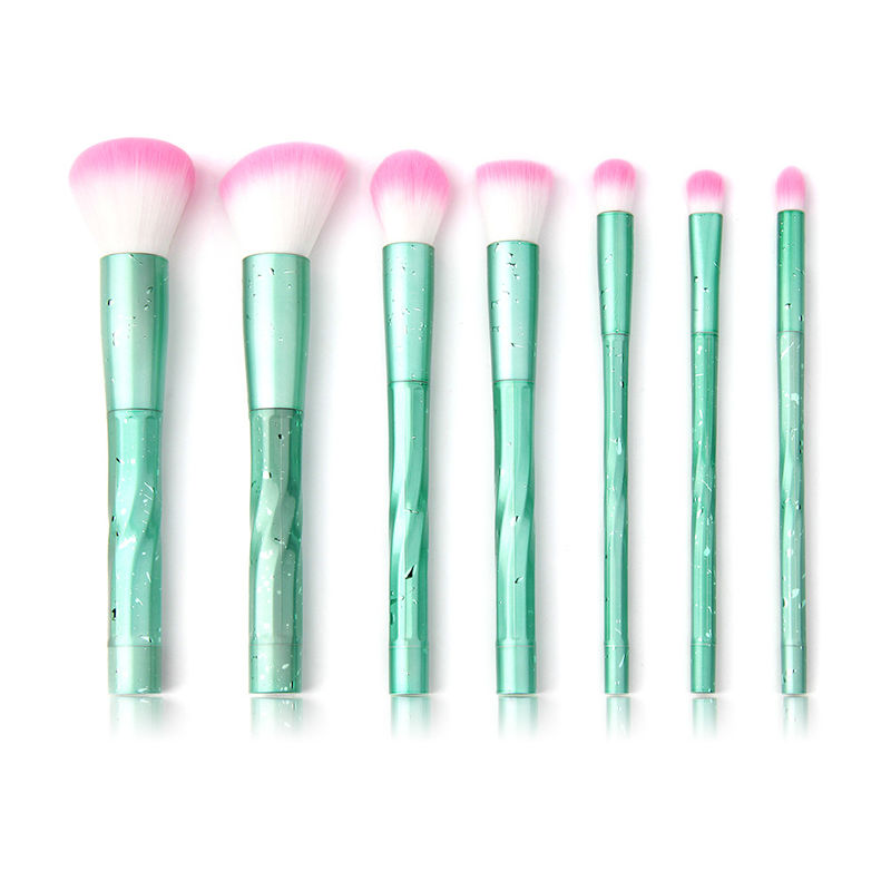 Plastic Taklon Synthetic 7pcs Complete Makeup Brush Set