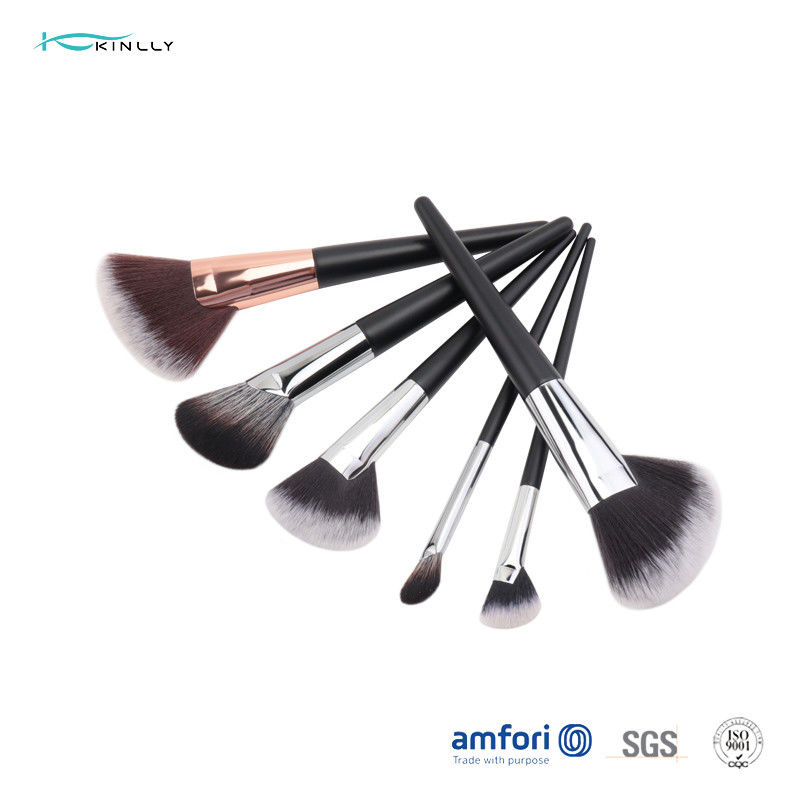 Private Label OEM Fan Wooden Handle Makeup Brushes