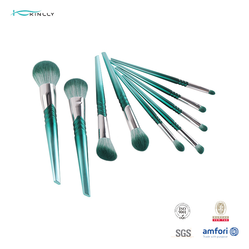 9pcs Soft Makeup Brushes Beveling Aluminum Ferrule Beauty Creations Brushes